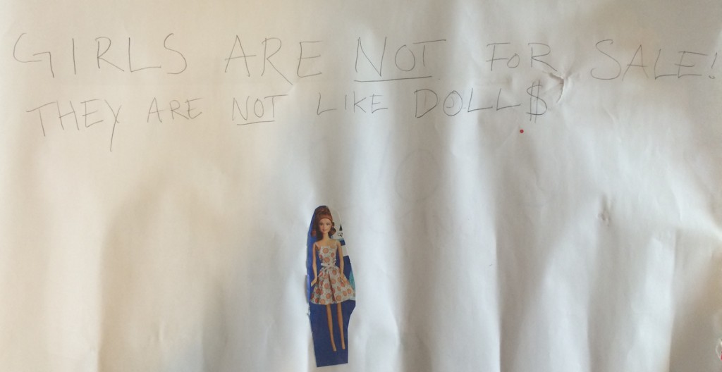 Girls are not for sale - they are not like dolls